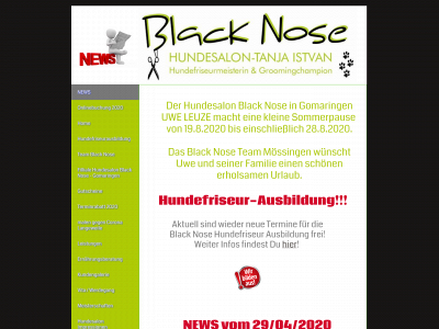 hundesalon-blacknose.de snapshot