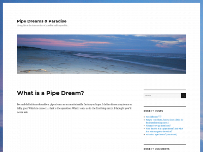 pipedreamsandparadise.com snapshot