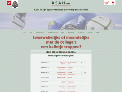 zaalvoetbalksah.be snapshot