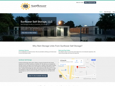 sunflowerselfstorage.com snapshot