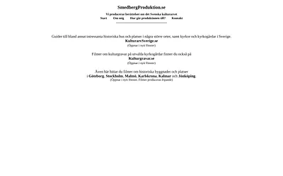 smedbergproduktion.se snapshot