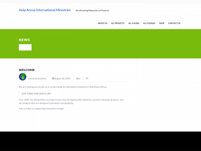 arenaintlministries.org snapshot