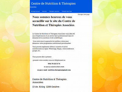 centrenutritiontherapies.ch snapshot