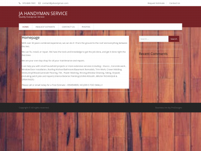 jahandyman.com snapshot