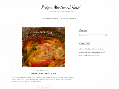 recipesmentionedhere.com snapshot