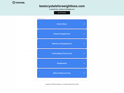 bestcrystalsforweightloss.com snapshot