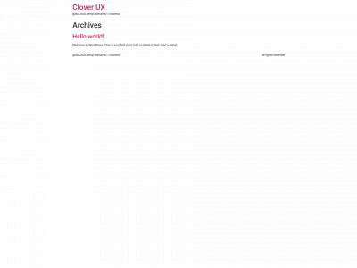 cloverux.com snapshot