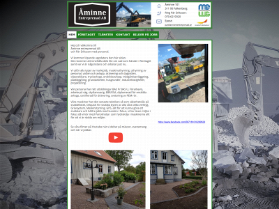 aminneentreprenad.se snapshot