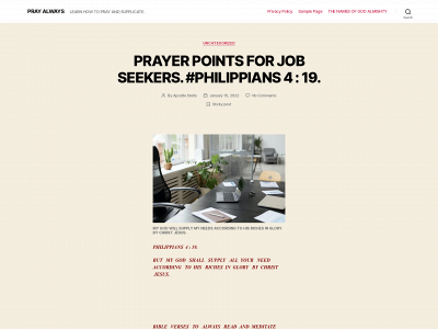 prayersuneed.org snapshot