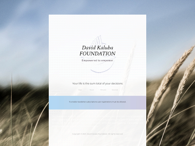 davidkalubafoundation.com snapshot