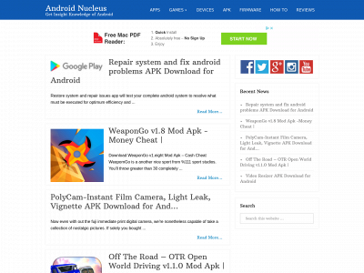androidnucleus.com snapshot