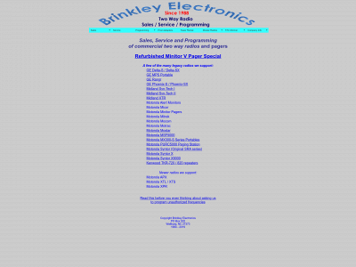 brinkleyelectronics.com snapshot