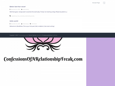 confessionsofarelationshipfreak.com snapshot