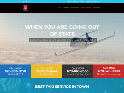 fivestartaxicab.com snapshot