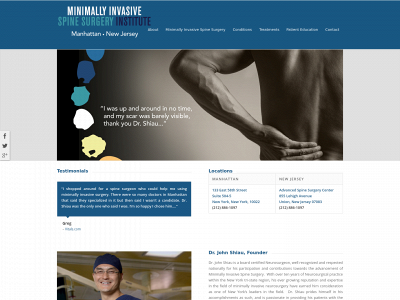 shiaunycspine.com snapshot