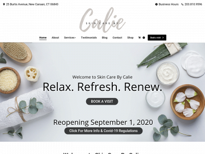 skincarebycalie.com snapshot