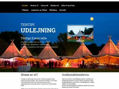 tentipiudlejning.dk snapshot