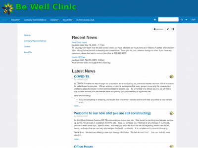be-well-clinic.com snapshot