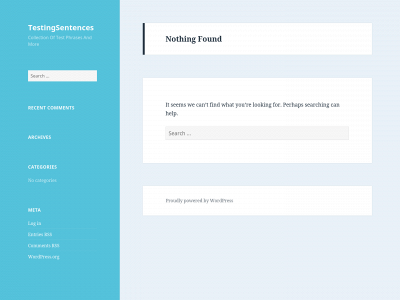 testingsentences.com snapshot