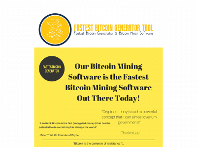 fastestbitcoingenerator.com snapshot