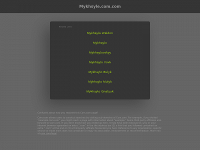 mykhsyle.com.com snapshot