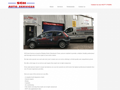 sghautoservices.co.uk snapshot