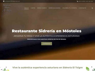 www.restaurantesidreriaeltxigre.com snapshot