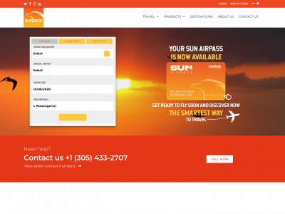 sunriseairways.net snapshot