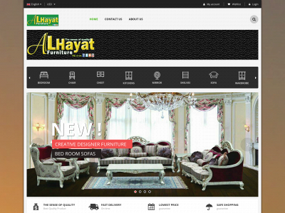 alhayatfurniture.com snapshot