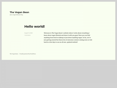 theveganbean.com snapshot