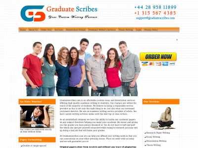 www.graduatescribes.com snapshot