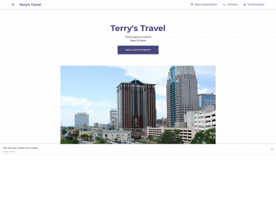 terrystravelagent.com snapshot
