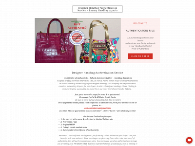 handbagauthenticationservice.com snapshot