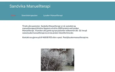 sandvikamanuellterapi.no snapshot