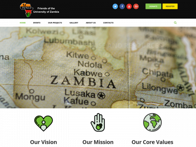 friendsofuniversityofzambia.org snapshot