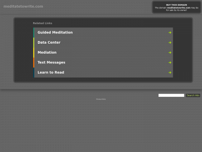meditatetowrite.com snapshot