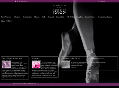 maureenfraserschoolofdance.com snapshot