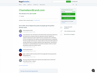 chameleonbrand.com snapshot