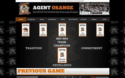 agentorangehockey.com snapshot