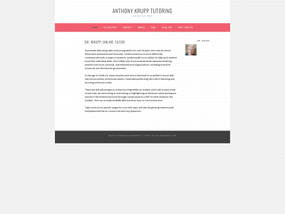 anthonykrupptutoring.com snapshot