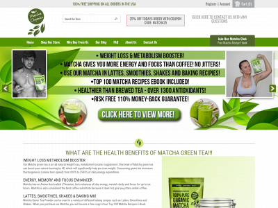 matchaorganics.com snapshot
