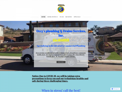 www.ozzysplumbingsdinc.com snapshot