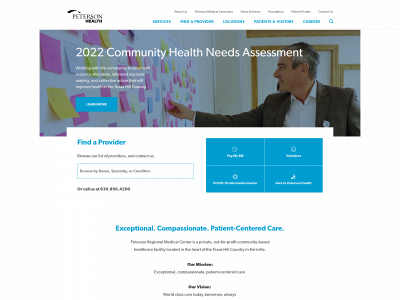 petersonhealth.com snapshot