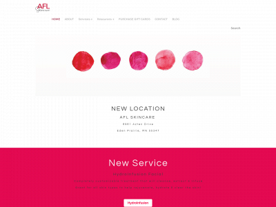 www.aflskincare.com snapshot
