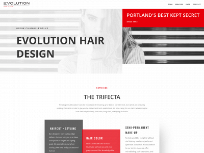 evolutionhairdesign.com snapshot