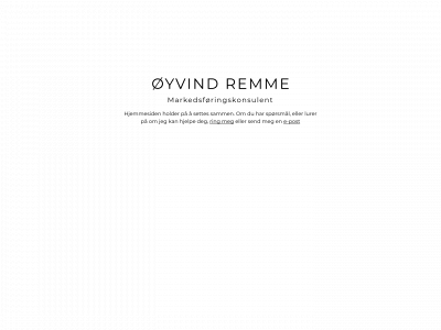 oyvindremme.no snapshot