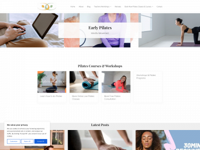 earlypilates.ie snapshot