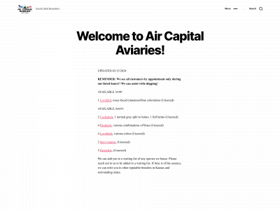 aircapitalaviaries.com snapshot