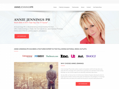 anniejenningspublicity.com snapshot