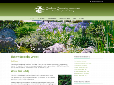 creeksidetherapists.com snapshot
